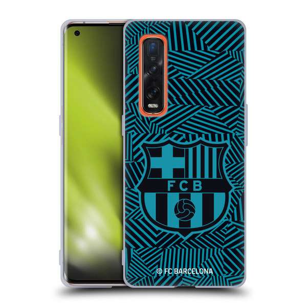 FC Barcelona Crest Black Soft Gel Case for OPPO Find X2 Pro 5G
