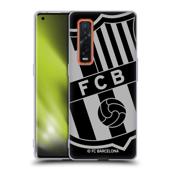 FC Barcelona Crest Oversized Soft Gel Case for OPPO Find X2 Pro 5G