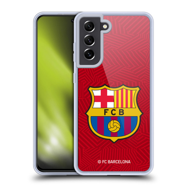 FC Barcelona Crest Red Soft Gel Case for Samsung Galaxy S21 FE 5G & MagSafe