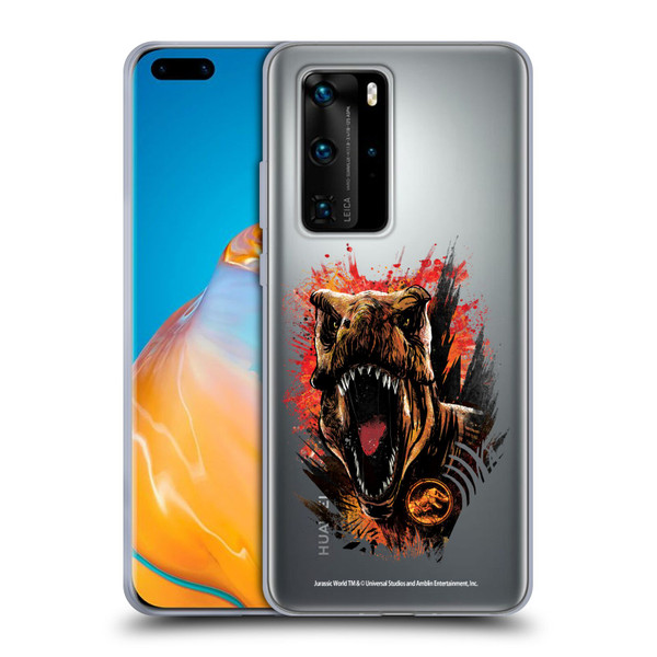 Jurassic World Fallen Kingdom Key Art T-Rex Art Soft Gel Case for Huawei P40 Pro / P40 Pro Plus 5G