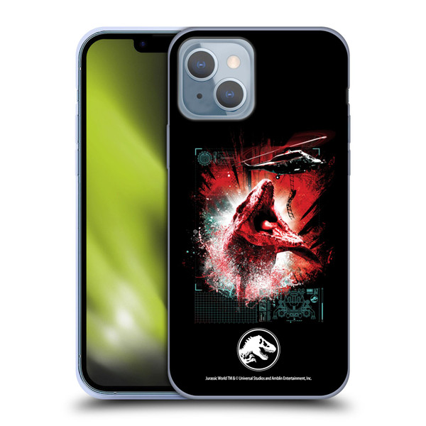 Jurassic World Fallen Kingdom Key Art Mosasaurus Soft Gel Case for Apple iPhone 14