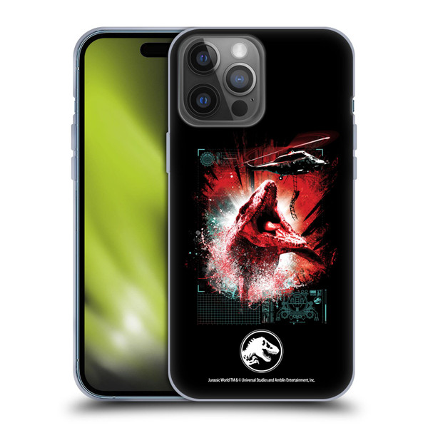 Jurassic World Fallen Kingdom Key Art Mosasaurus Soft Gel Case for Apple iPhone 14 Pro Max