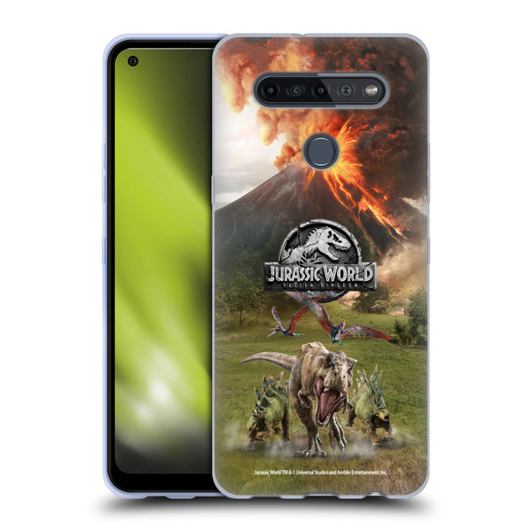 Jurassic World Fallen Kingdom Key Art Dinosaurs Escape Soft Gel Case for LG K51S