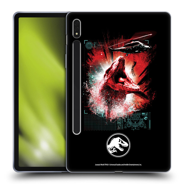 Jurassic World Fallen Kingdom Key Art Mosasaurus Soft Gel Case for Samsung Galaxy Tab S8