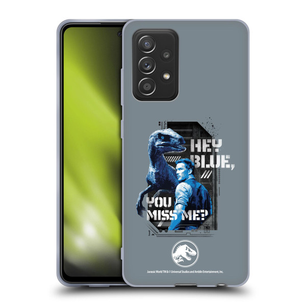 Jurassic World Fallen Kingdom Key Art Hey Blue & Owen Soft Gel Case for Samsung Galaxy A52 / A52s / 5G (2021)