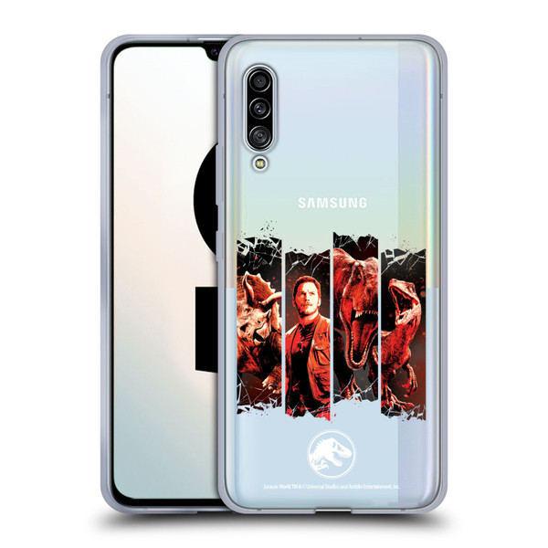 Jurassic World Fallen Kingdom Key Art Character Frame Soft Gel Case for Samsung Galaxy A90 5G (2019)