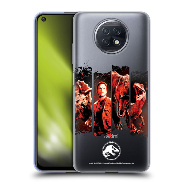 Jurassic World Fallen Kingdom Key Art Character Frame Soft Gel Case for Xiaomi Redmi Note 9T 5G