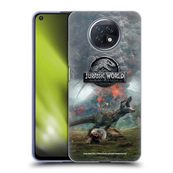 Jurassic World Fallen Kingdom Key Art T-Rex Volcano Soft Gel Case for Xiaomi Redmi Note 9T 5G