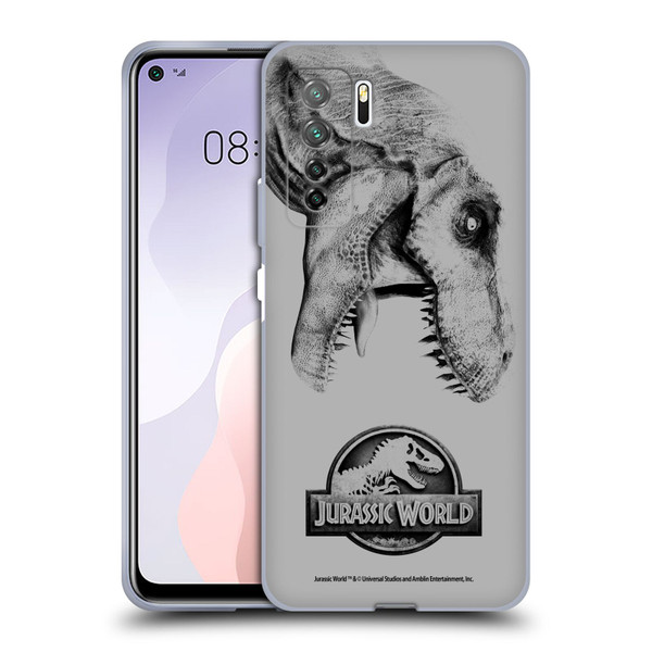 Jurassic World Fallen Kingdom Logo T-Rex Soft Gel Case for Huawei Nova 7 SE/P40 Lite 5G