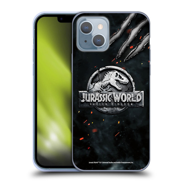 Jurassic World Fallen Kingdom Logo Dinosaur Claw Soft Gel Case for Apple iPhone 14