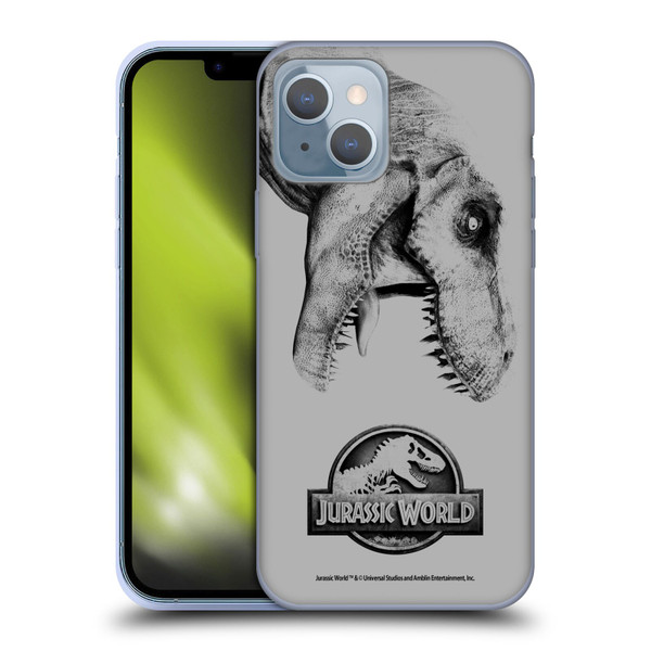 Jurassic World Fallen Kingdom Logo T-Rex Soft Gel Case for Apple iPhone 14