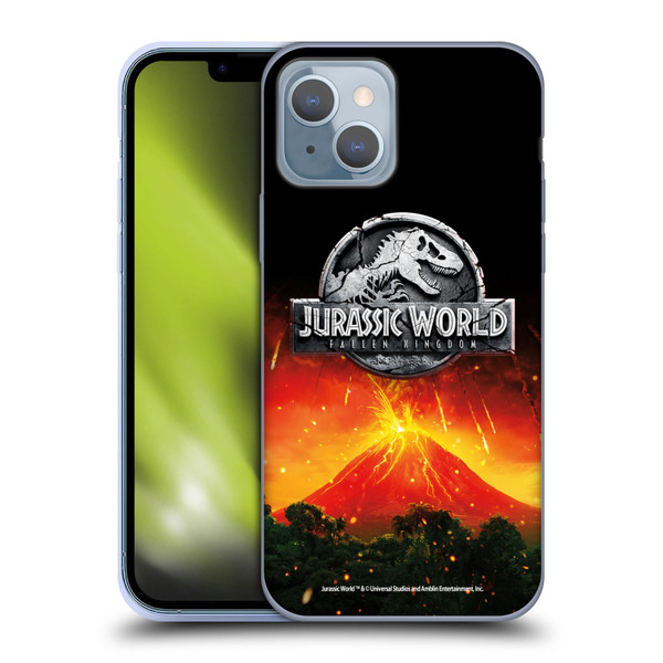 Jurassic World Fallen Kingdom Logo Volcano Eruption Soft Gel Case for Apple iPhone 14
