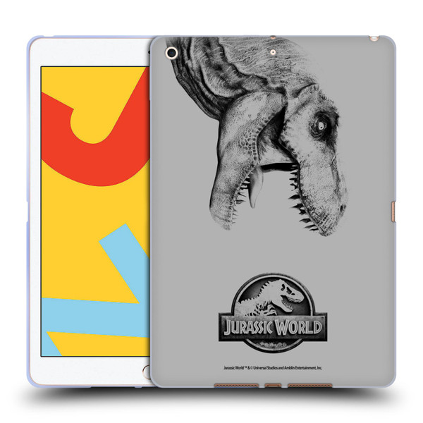 Jurassic World Fallen Kingdom Logo T-Rex Soft Gel Case for Apple iPad 10.2 2019/2020/2021