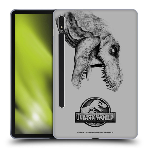 Jurassic World Fallen Kingdom Logo T-Rex Soft Gel Case for Samsung Galaxy Tab S8