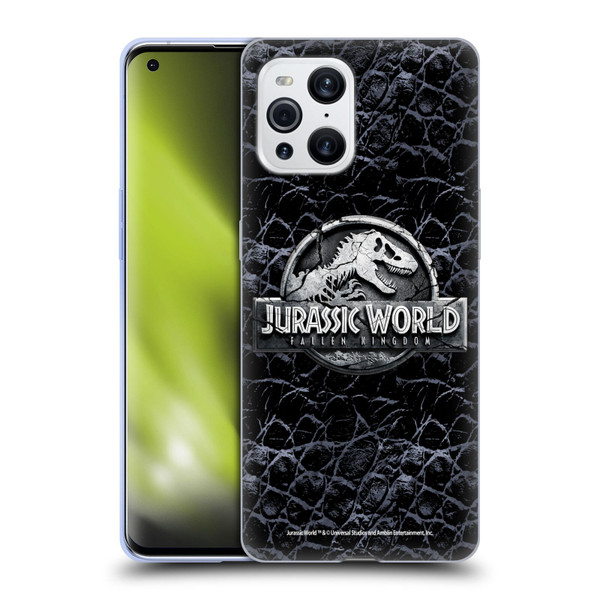Jurassic World Fallen Kingdom Logo Dinosaur Scale Soft Gel Case for OPPO Find X3 / Pro