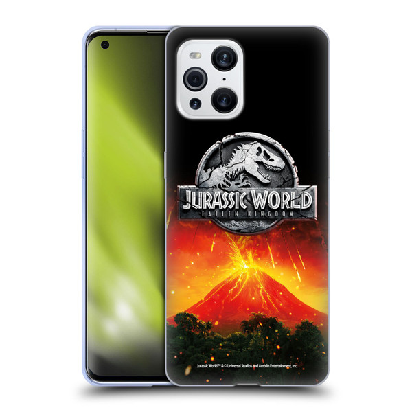 Jurassic World Fallen Kingdom Logo Volcano Eruption Soft Gel Case for OPPO Find X3 / Pro