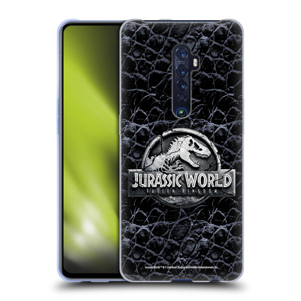 Jurassic World Fallen Kingdom Logo Dinosaur Scale Soft Gel Case for OPPO Reno 2