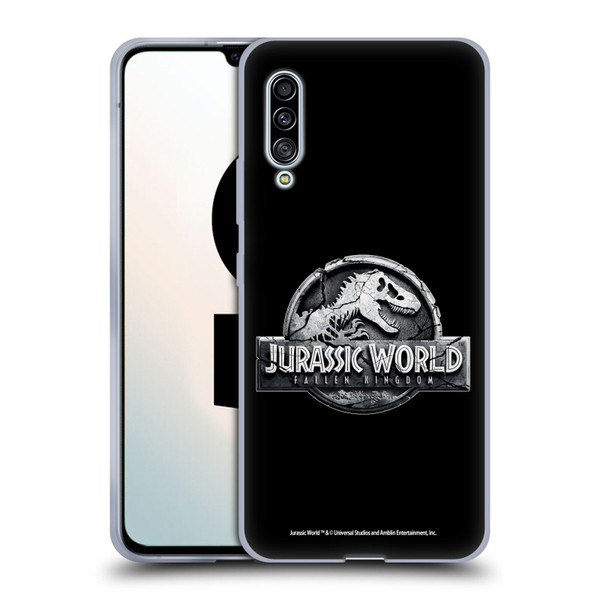 Jurassic World Fallen Kingdom Logo Plain Black Soft Gel Case for Samsung Galaxy A90 5G (2019)