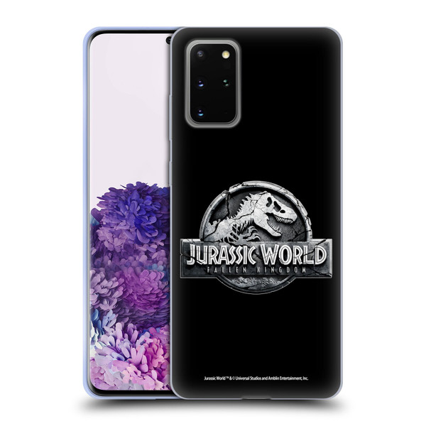 Jurassic World Fallen Kingdom Logo Plain Black Soft Gel Case for Samsung Galaxy S20+ / S20+ 5G