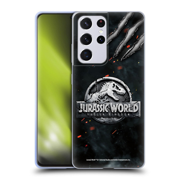 Jurassic World Fallen Kingdom Logo Dinosaur Claw Soft Gel Case for Samsung Galaxy S21 Ultra 5G