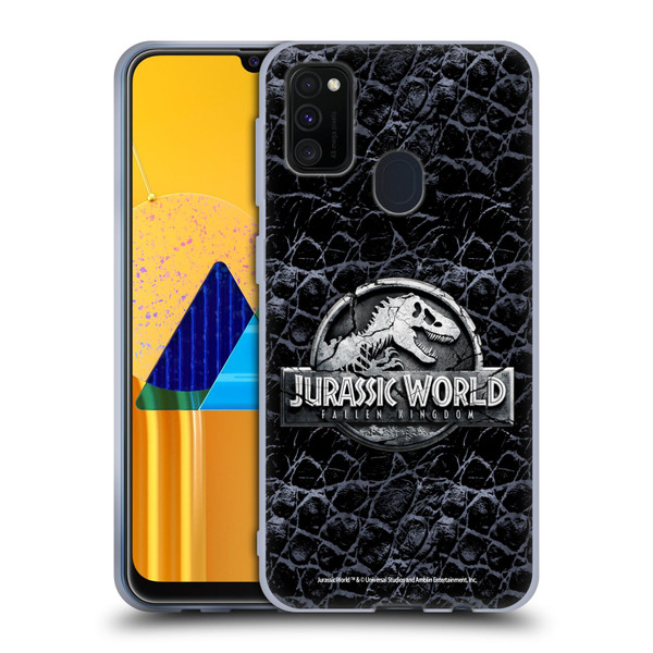 Jurassic World Fallen Kingdom Logo Dinosaur Scale Soft Gel Case for Samsung Galaxy M30s (2019)/M21 (2020)