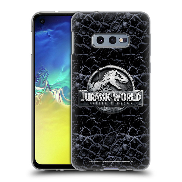 Jurassic World Fallen Kingdom Logo Dinosaur Scale Soft Gel Case for Samsung Galaxy S10e