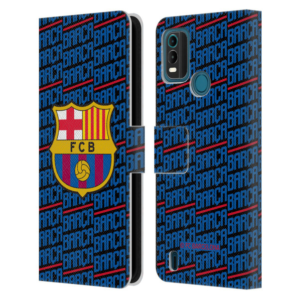 FC Barcelona Crest Patterns Barca Leather Book Wallet Case Cover For Nokia G11 Plus