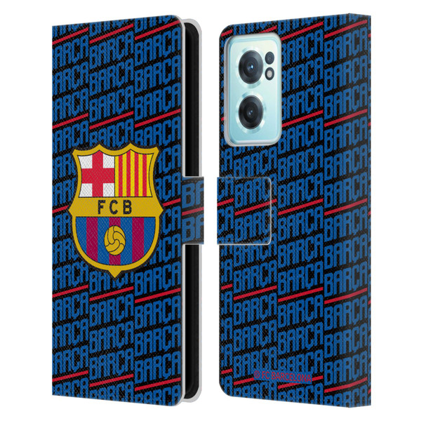FC Barcelona Crest Patterns Barca Leather Book Wallet Case Cover For OnePlus Nord CE 2 5G