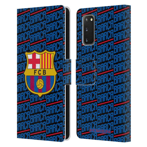 FC Barcelona Crest Patterns Barca Leather Book Wallet Case Cover For Samsung Galaxy S20 / S20 5G