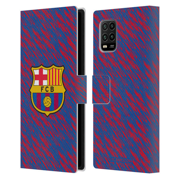 FC Barcelona Crest Patterns Glitch Leather Book Wallet Case Cover For Xiaomi Mi 10 Lite 5G