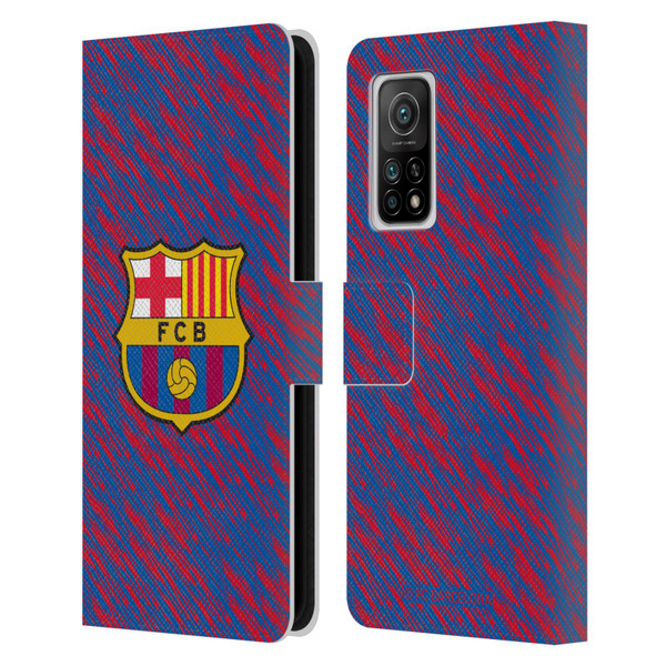 FC Barcelona Crest Patterns Glitch Leather Book Wallet Case Cover For Xiaomi Mi 10T 5G