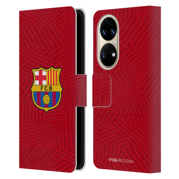 FC Barcelona Crest Red Leather Book Wallet Case Cover For Huawei P50