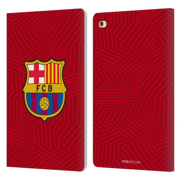 FC Barcelona Crest Red Leather Book Wallet Case Cover For Apple iPad mini 4