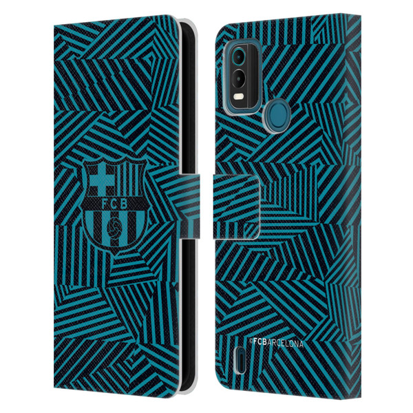 FC Barcelona Crest Black Leather Book Wallet Case Cover For Nokia G11 Plus