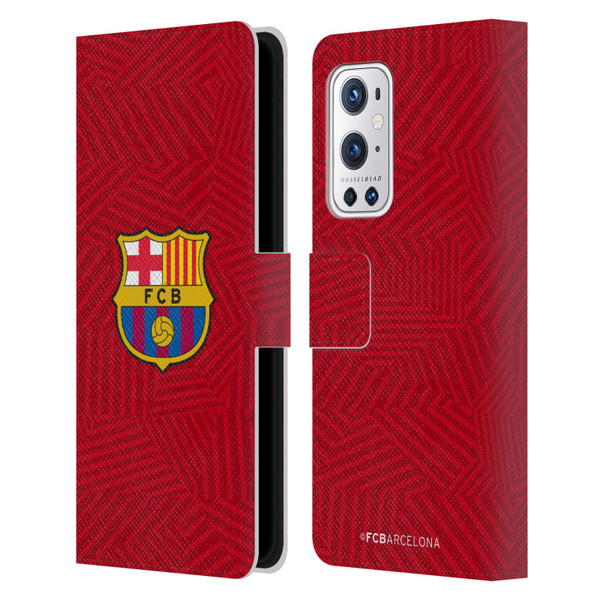 FC Barcelona Crest Red Leather Book Wallet Case Cover For OnePlus 9 Pro