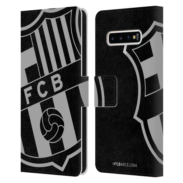 FC Barcelona Crest Oversized Leather Book Wallet Case Cover For Samsung Galaxy S10+ / S10 Plus