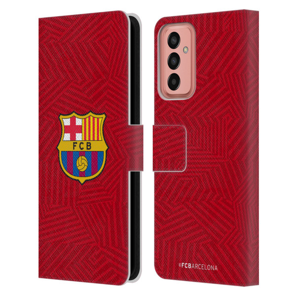 FC Barcelona Crest Red Leather Book Wallet Case Cover For Samsung Galaxy M13 (2022)