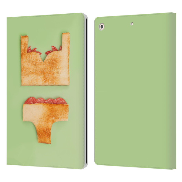 Pepino De Mar Foods Sandwich Leather Book Wallet Case Cover For Apple iPad 10.2 2019/2020/2021
