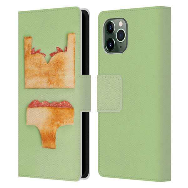 Pepino De Mar Foods Sandwich Leather Book Wallet Case Cover For Apple iPhone 11 Pro