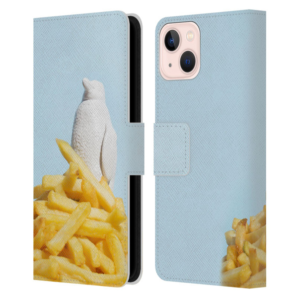 Pepino De Mar Foods Fries Leather Book Wallet Case Cover For Apple iPhone 13