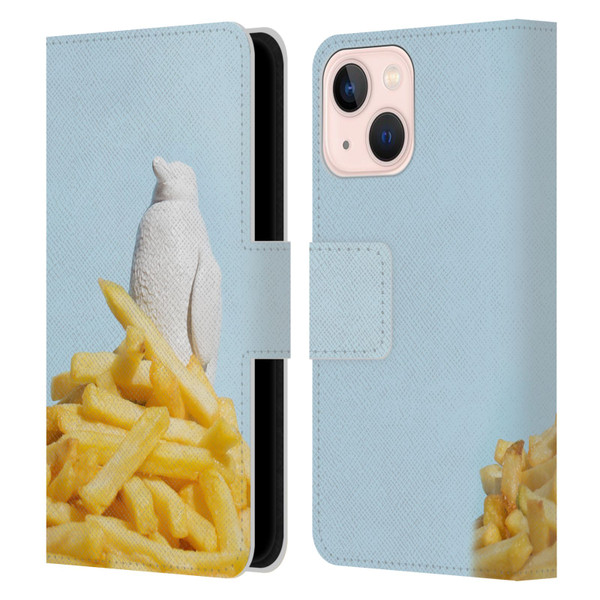 Pepino De Mar Foods Fries Leather Book Wallet Case Cover For Apple iPhone 13 Mini