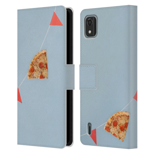 Pepino De Mar Foods Pizza Leather Book Wallet Case Cover For Nokia C2 2nd Edition