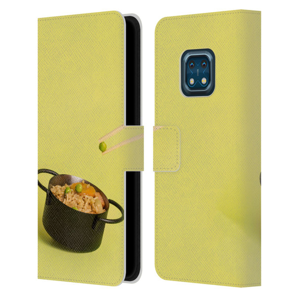 Pepino De Mar Foods Fried Rice Leather Book Wallet Case Cover For Nokia XR20