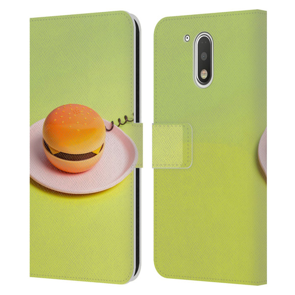 Pepino De Mar Foods Burger Leather Book Wallet Case Cover For Motorola Moto G41