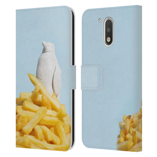 Pepino De Mar Foods Fries Leather Book Wallet Case Cover For Motorola Moto G41
