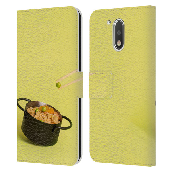 Pepino De Mar Foods Fried Rice Leather Book Wallet Case Cover For Motorola Moto G41