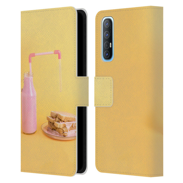 Pepino De Mar Foods Sandwich 2 Leather Book Wallet Case Cover For OPPO Find X2 Neo 5G