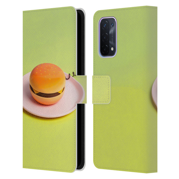 Pepino De Mar Foods Burger Leather Book Wallet Case Cover For OPPO A54 5G