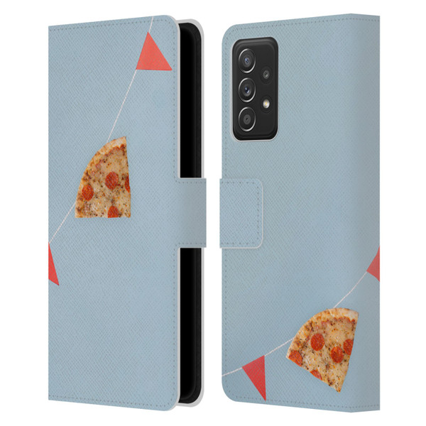 Pepino De Mar Foods Pizza Leather Book Wallet Case Cover For Samsung Galaxy A52 / A52s / 5G (2021)