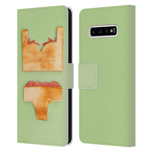 Pepino De Mar Foods Sandwich Leather Book Wallet Case Cover For Samsung Galaxy S10+ / S10 Plus